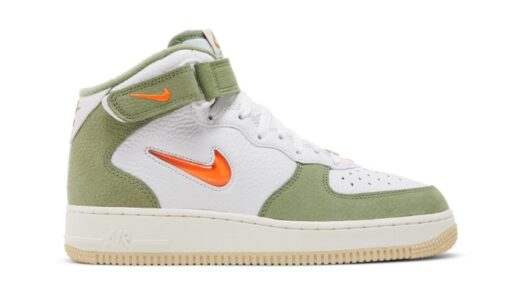 Air Force 1 Mid QS 'Oil Green Orange' Iconic Sneaker