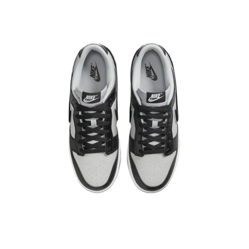Dunk Low Chenille Swoosh Black Grey Unfading Sneaker