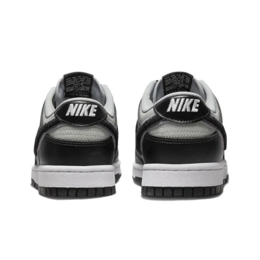 Dunk Low Chenille Swoosh Black Grey Unfading Sneaker