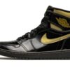 Nike Air Jordan 1 Retro High OG Black Metallic Gold Classic Kicks