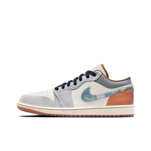 Air Jordan 1 Low Se 'repaired Denim Swoosh' Unfading Sneaker