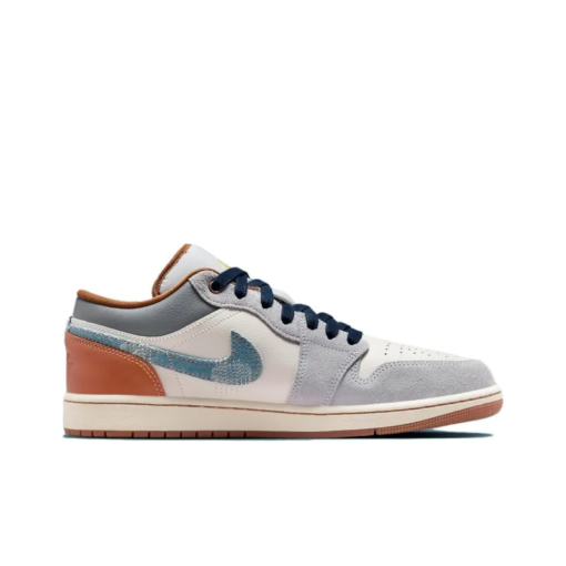 Air Jordan 1 Low Se 'repaired Denim Swoosh' Unfading Sneaker