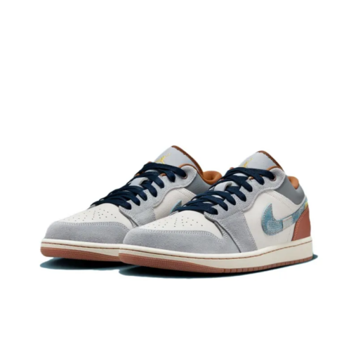 Air Jordan 1 Low Se 'repaired Denim Swoosh' Unfading Sneaker