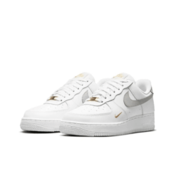 Air Force 1 Low White Grey Gold Signature Footwear