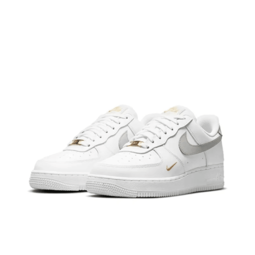 Air Force 1 Low White Grey Gold Signature Footwear