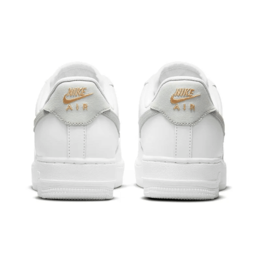Air Force 1 Low White Grey Gold Signature Footwear