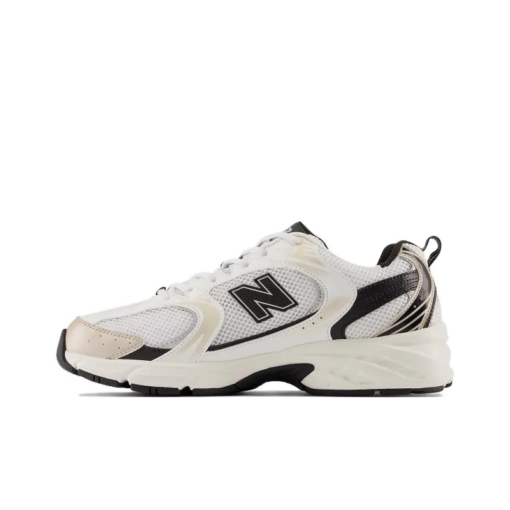New Balance 530 White Light Gold Metallic Signature Footwear